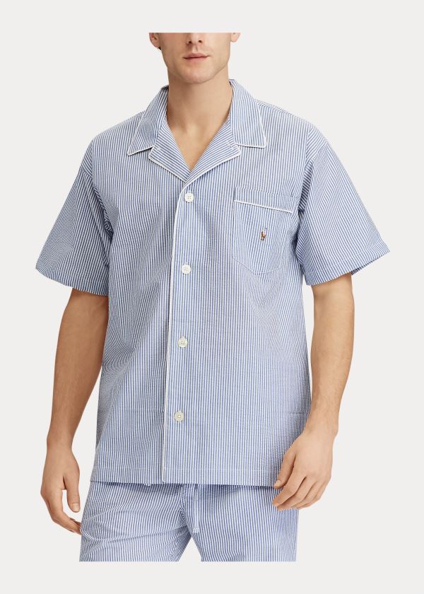 Men's Polo Ralph Lauren Cotton Seersucker Pajama Top | 124869OUN